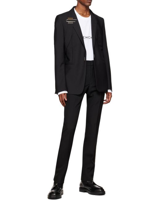 Givenchy Black Chained-Waistband Detail Pants for men