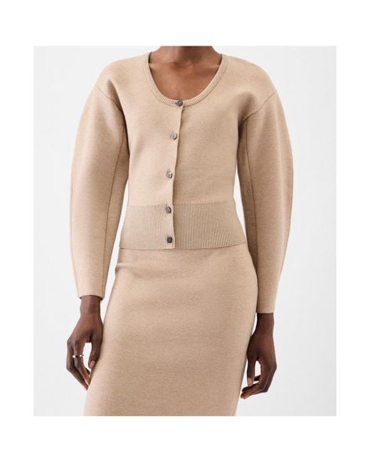 Jacquemus Natural The Doppio Knitted Cardigan