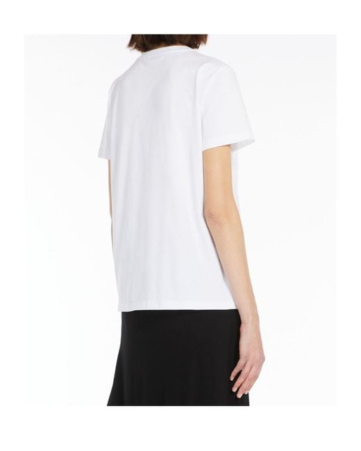 Max Mara White Short-Sleeved Crewneck T-Shirt