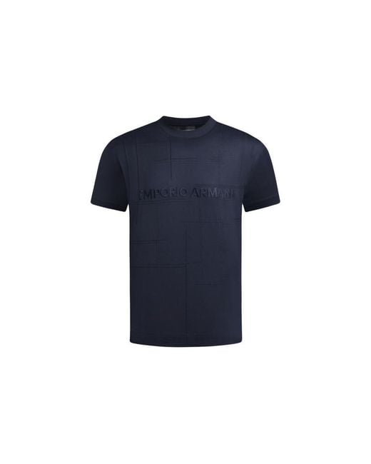 Emporio Armani Blue Short-Sleeved T-Shirt for men
