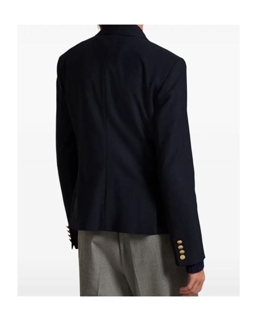 Polo Ralph Lauren Blue Double-Breasted Stretch Blazer