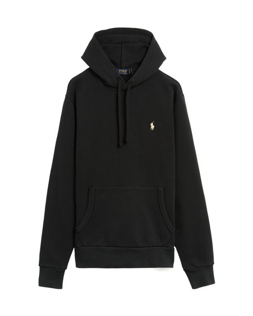Polo Ralph Lauren Black Logo Detail Hoodie for men