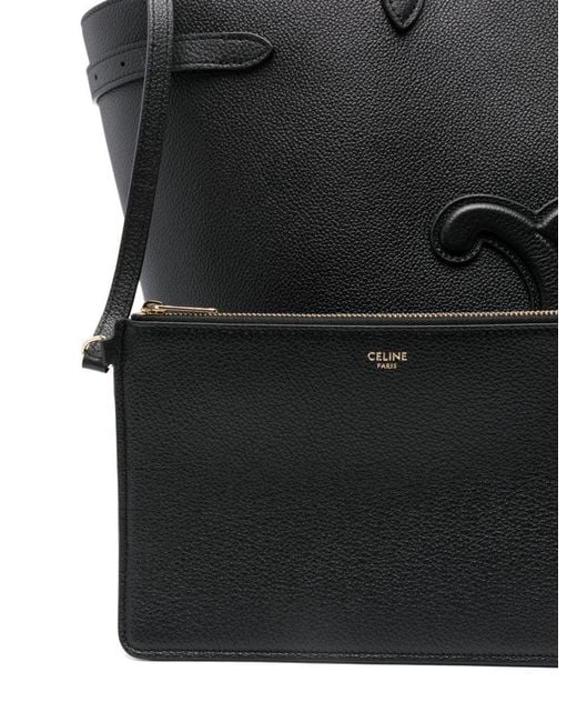 Céline Black Medium Cabas Anaïs Cuir Triomphe