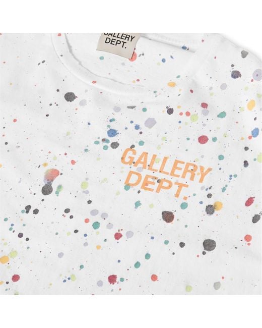 GALLERY DEPT. White Logo Short-Sleeved T-Shirt for men