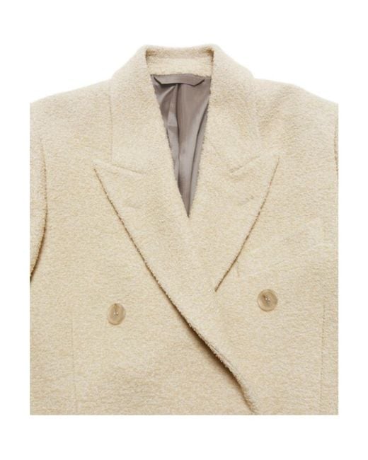 Acne Natural Textured Wool-Blend Double-Breasted Coat