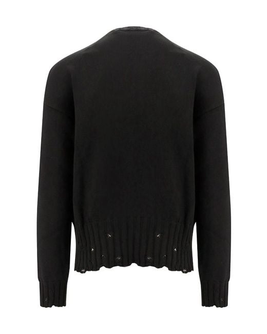 Marni Black Destroyed Effect Sweater for men