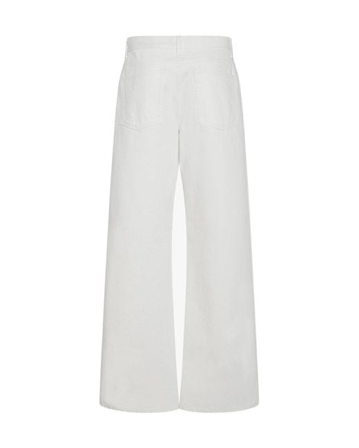 The Row White Straight-Leg Jeans