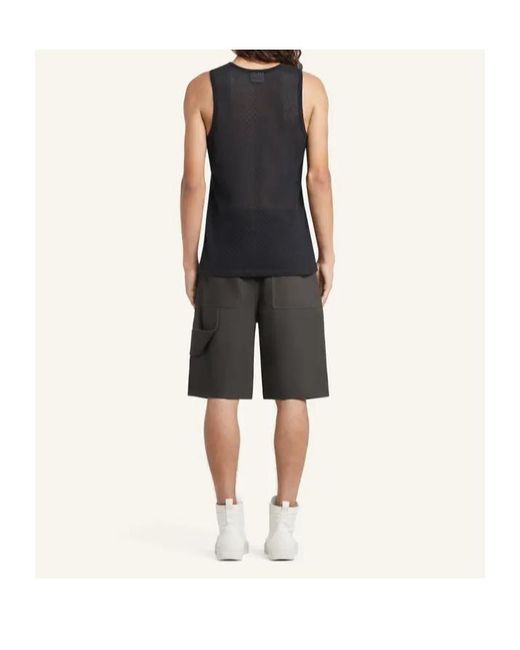 Courreges Black Logo Mesh Vest for men