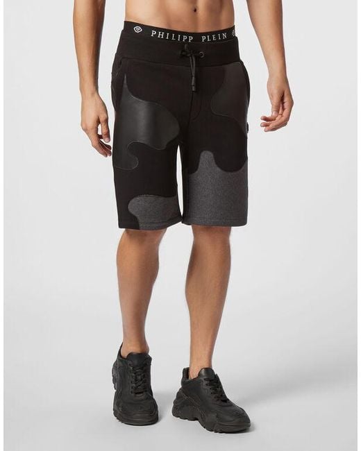 Philipp Plein Black Logo Detail Shorts for men