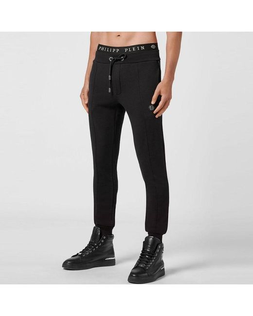 Philipp Plein Black Slim Fit Track Pants for men