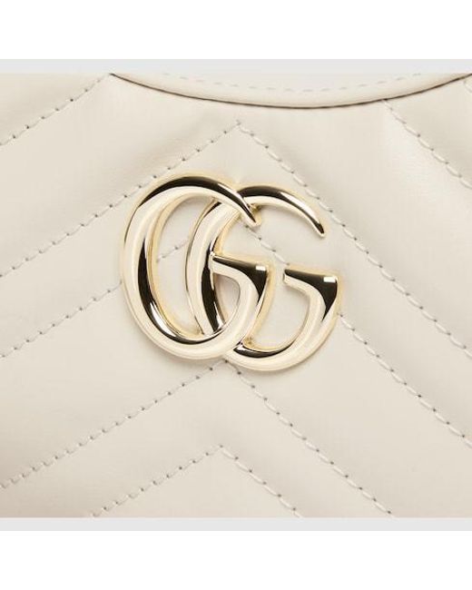 Gucci Natural Gg Marmont 2.0 Mini Shoulder Bag