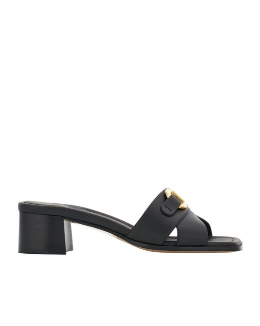 Ferragamo Black Open-Toed High-Heeled Sandals