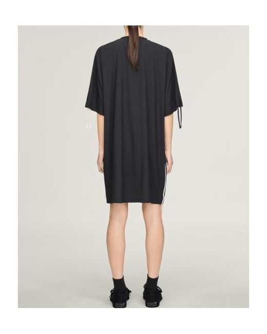 Y-3 Black Cinch 3 Stripes Oversized T-Shirt Dress for men