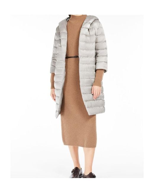 Max Mara Gray Reversible Down Jacket