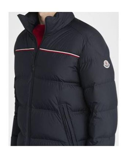Moncler Blue Logo Patch Zip-Up Jacket for men