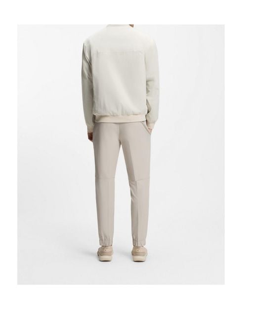 Boss Gray Zip Patch-Pocket Jacket for men