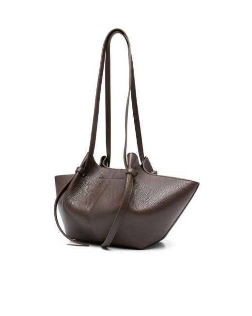 Yuzefi Brown Logo Tote Bag