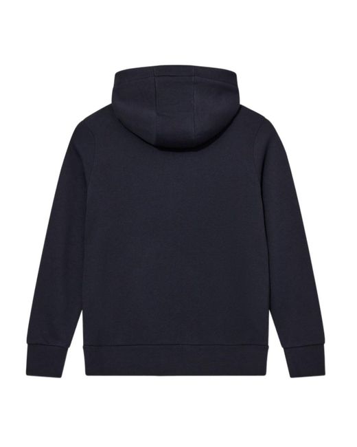 Moncler Blue Logo-Appliqué Zipped Hoodie for men