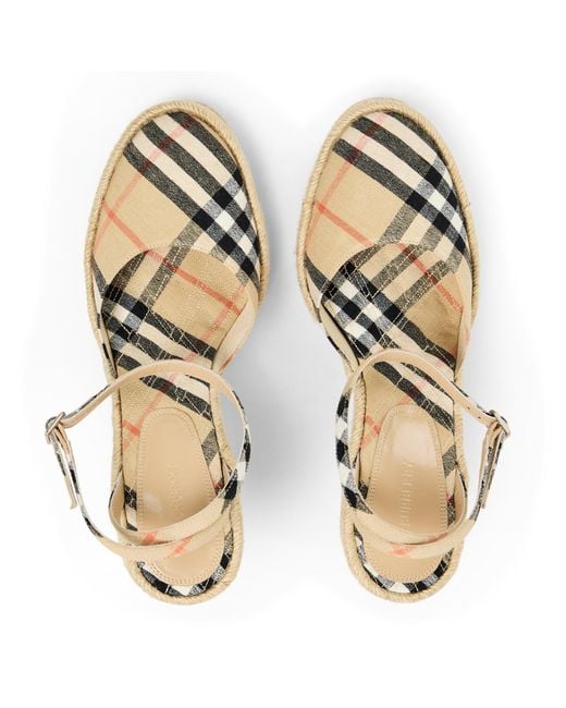 Burberry Metallic Color Block Espadrilles