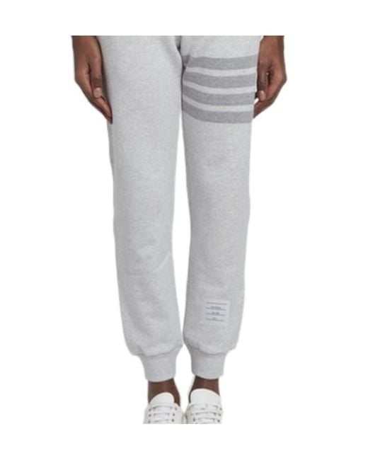 Thom Browne Black Bar Striped Drawstring Pants for men