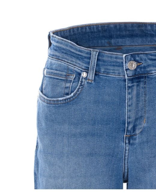 Liu Jo Blue Logo Embellished Trousers