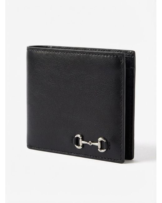 Gucci Black Horsebit Bifold Wallet for men