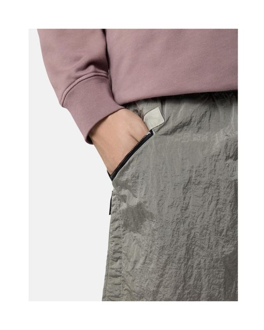 Stone Island Gray Logo Patch Bermuda Shorts for men