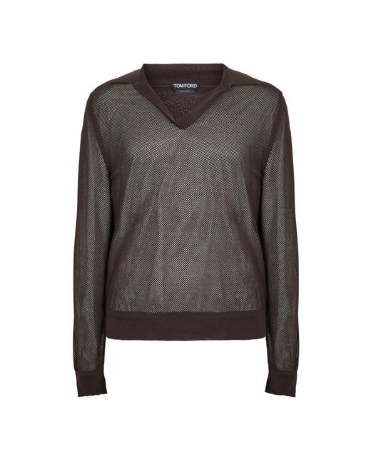 Tom Ford Gray Long Sleeve Knitted Top for men