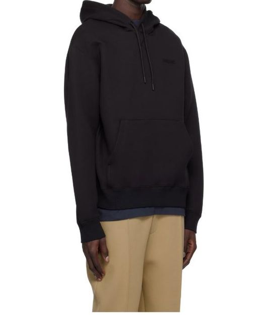 Mackage Black Long-Sleeved Hooded Sweatshirt for men