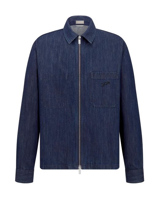 Dior Blue Mountain Zipped Overshirt for men
