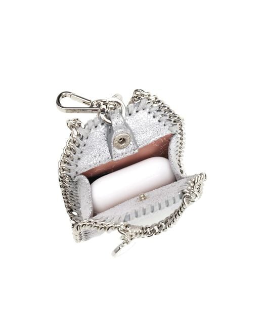 Stella McCartney Gray Falabella Airpods Case Keyring
