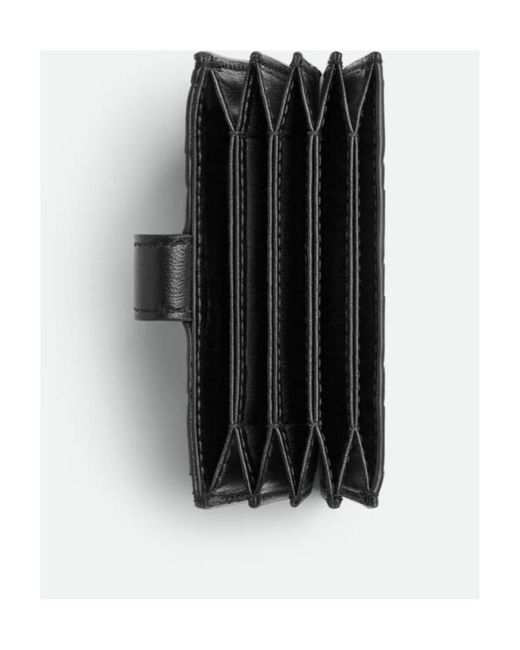 Bottega Veneta Black Intrecciato Accordion Card Holder