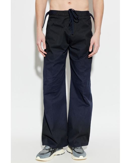 DSquared² Blue Tie-Waist Wide-Leg Pants for men