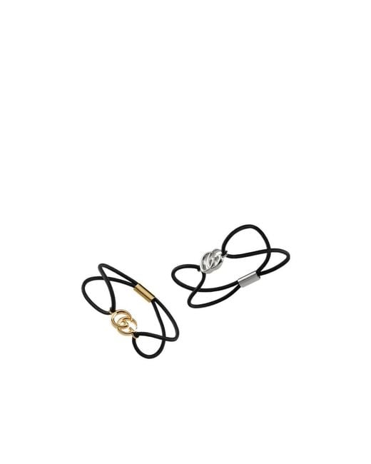 Gucci White Double G Elastic Hair Band Set