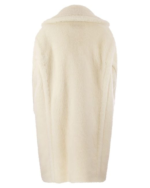 Max Mara Natural Faux-Fur Double-Breasted Coat