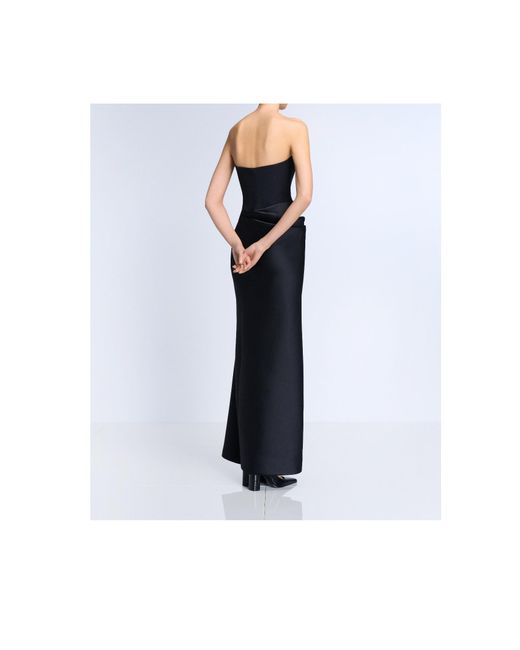 Solace London Black Strapless Dress