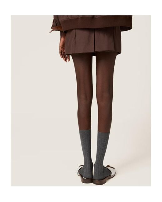 Miu Miu Brown Belted Mini Skirt