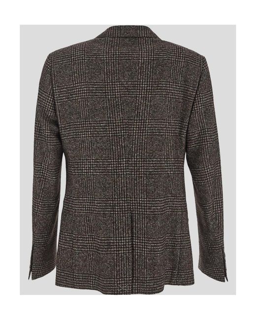 Dolce & Gabbana Black Prince Of Wales Checked Blazer for men