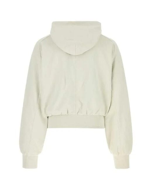 Entire studios White Double Hooded Sweatshirt for men