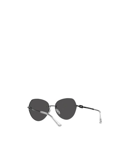 BVLGARI White Engraved-Logo Geometric-Frame Sunglasses