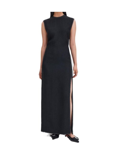 Filippa K Black Sleeveless Cut-Out Maxi Dress