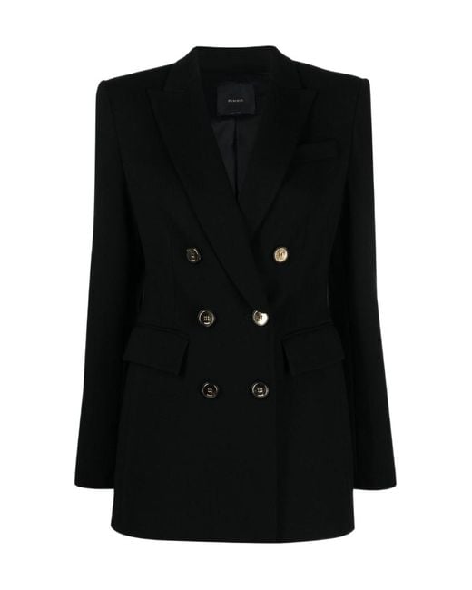 Pinko Black Double Breasted Tailored Blazer