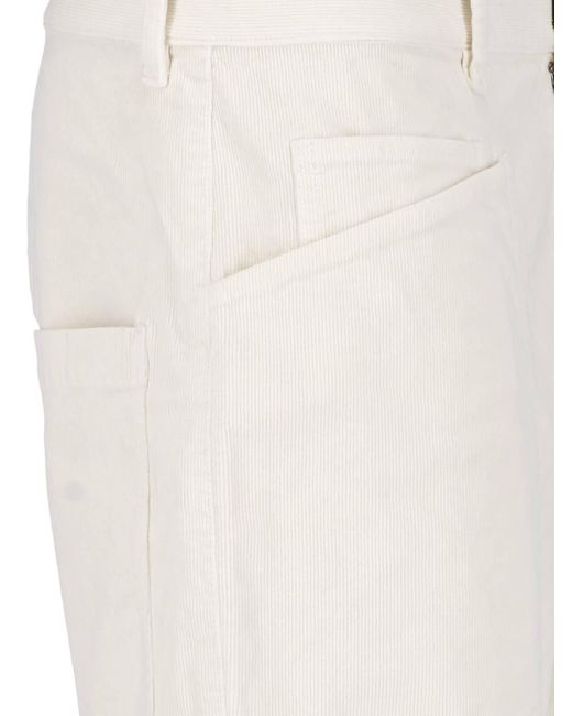 Nili Lotan White Casual Trousers With Belt Loops