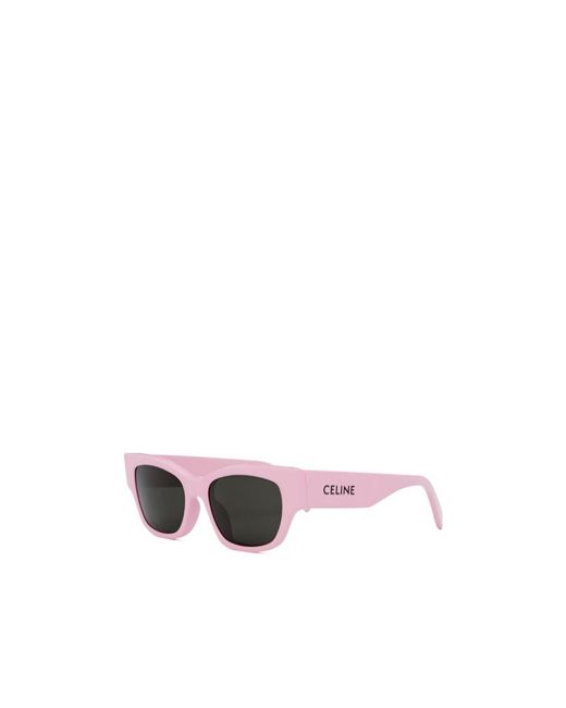Céline White Eyewear Rectangular Frame Sunglasses
