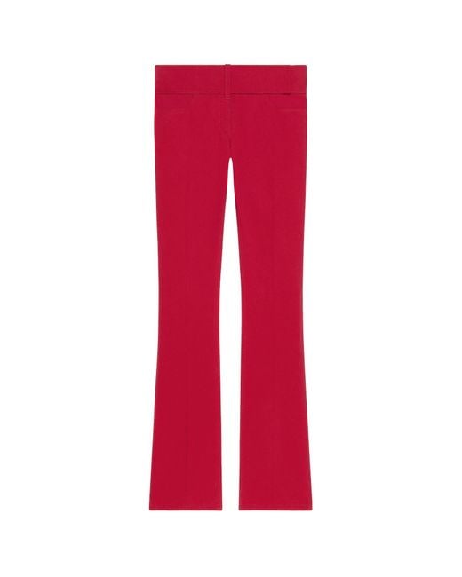 Courreges Red Bootcut Trousers