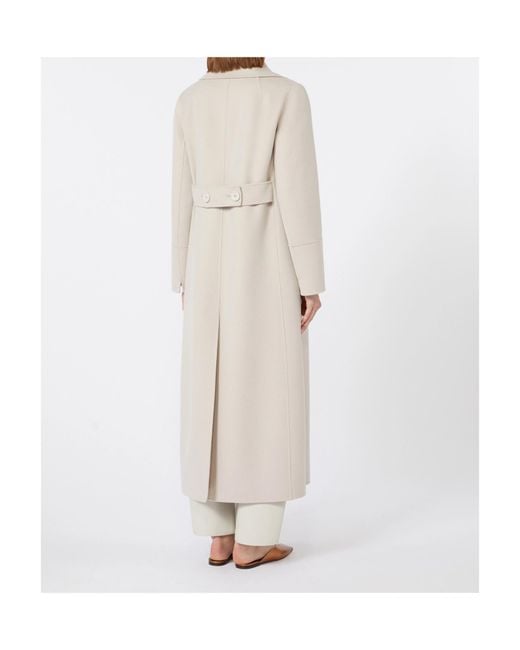 Max Mara White 'S Custodi Double Breasted Coat