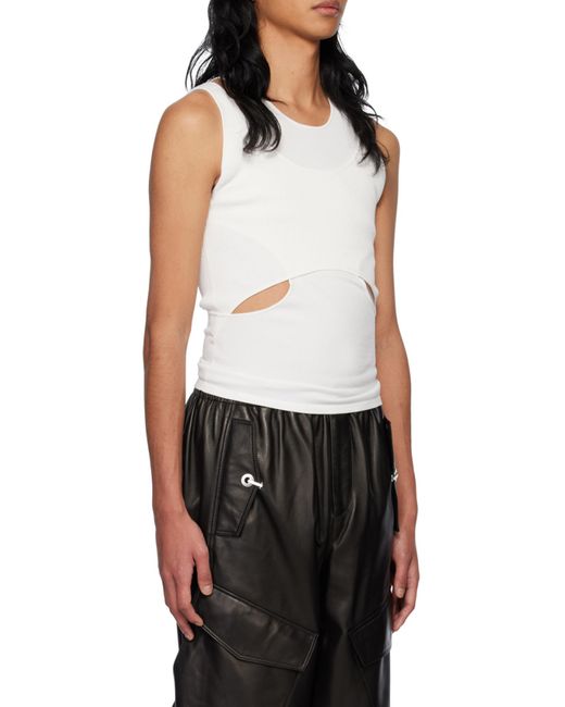 Dion Lee White Interlink Knitted Tank Top for men