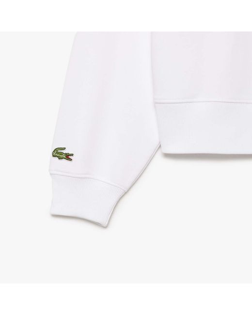Lacoste White Simple Versatile Sweatshirt