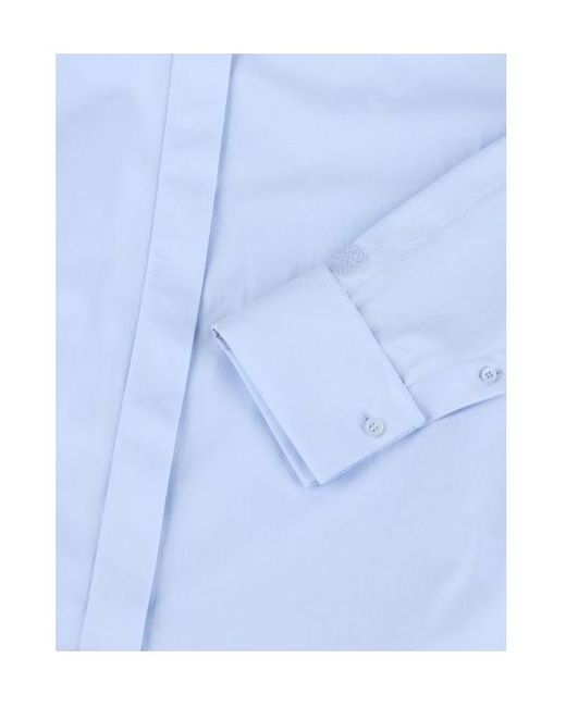 Loewe Blue Curved Hem Buttoned Shirt