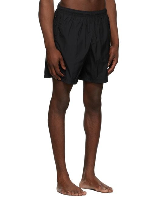 McQueen Black Graffiti Logo Swim Shorts for men